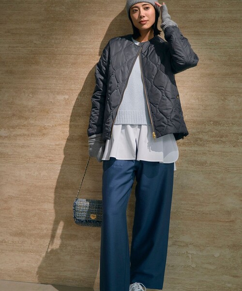 ICB（アイシービー）の「ウールワッシャーツイル ワイドストレートパンツ（その他パンツ・レディース・ダルブルー系/グレー系・46/44/42/40）」の3枚目の写真