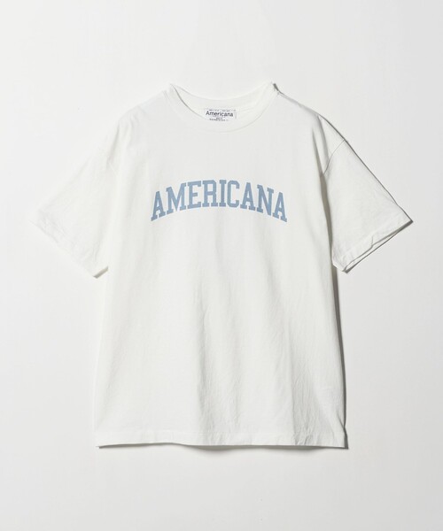 AMERICANA（アメリカーナ）の「＜Americana＞ロゴプリントTシャツ（T