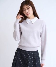 NOELA | 襟付きスウェットライクニット(ニット/セーター)