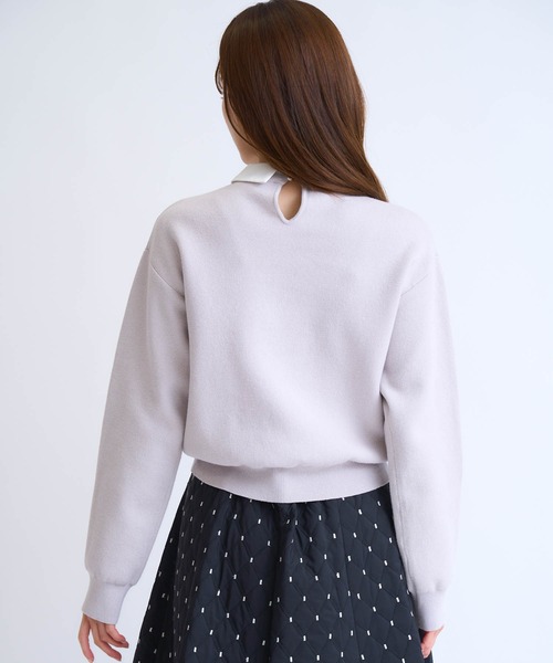 NOELA（ノエラ）の「襟付きスウェットライクニット（ニット/セーター・レディース・ライトグレー/ブラック/グレー・フリー）」の20枚目の写真