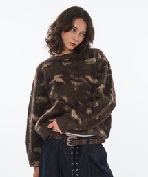 WISH FOR EVER(EBbVtH[Go[)ABSTRACT SHAGGY SHORT KNIT / AuXgNgVM[V[gjbg(jbg/Z[^[)