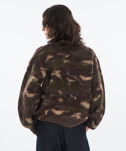 WISH FOR EVER（ウィッシュフォーエバー）の「【 3color / 3size 】ABSTRACT SHAGGY SHORT KNIT / アブストラクトシャギーショートニット（ニット/セーター・メンズ・ブルー/チャコールグレー/ブラウン・MEDIUM/LARGE/SMALL）」の10枚目の写真