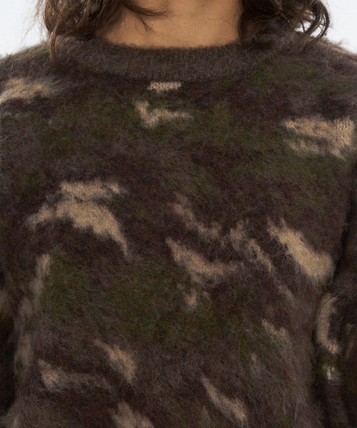 WISH FOR EVER（ウィッシュフォーエバー）の「【 3color / 3size 】ABSTRACT SHAGGY SHORT KNIT / アブストラクトシャギーショートニット（ニット/セーター・メンズ・ブルー/チャコールグレー/ブラウン・MEDIUM/LARGE/SMALL）」の11枚目の写真