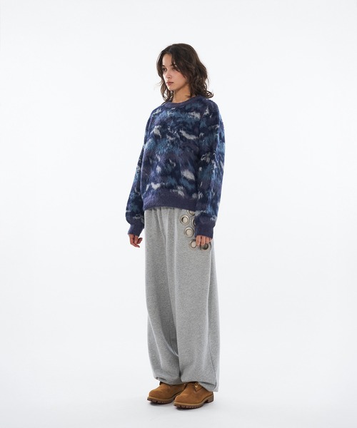 WISH FOR EVER（ウィッシュフォーエバー）の「【 3color / 3size 】ABSTRACT SHAGGY SHORT KNIT / アブストラクトシャギーショートニット（ニット/セーター・メンズ・ブルー/チャコールグレー/ブラウン・MEDIUM/LARGE/SMALL）」の14枚目の写真