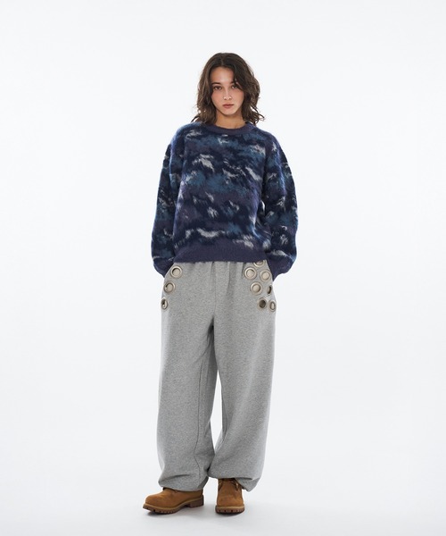 WISH FOR EVER（ウィッシュフォーエバー）の「【 3color / 3size 】ABSTRACT SHAGGY SHORT KNIT / アブストラクトシャギーショートニット（ニット/セーター・メンズ・ブルー/チャコールグレー/ブラウン・MEDIUM/LARGE/SMALL）」の19枚目の写真