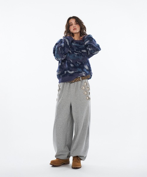 WISH FOR EVER（ウィッシュフォーエバー）の「【 3color / 3size 】ABSTRACT SHAGGY SHORT KNIT / アブストラクトシャギーショートニット（ニット/セーター・メンズ・ブルー/チャコールグレー/ブラウン・MEDIUM/LARGE/SMALL）」の17枚目の写真