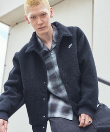 NIKE(iCL)̃iCL X|[cEFA Nu Y nCpC t[X R[` WPbg / Nike Sportswear Club Men's High-Pile Fleece Coaches Jacket HV1430-010 Black(u])