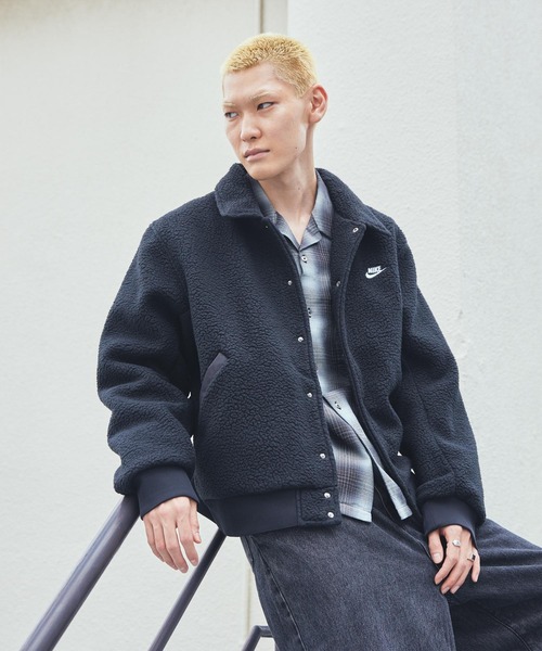 NIKE（ナイキ）の「ナイキ スポーツウェア クラブ メンズ ハイパイル フリース コーチ ジャケット / Nike Sportswear Club Men's High-Pile Fleece Coaches Jacket HV1430-010 Black（ブルゾン・メンズ・ブラック・S/M/L/XL/2XL）」の18枚目の写真