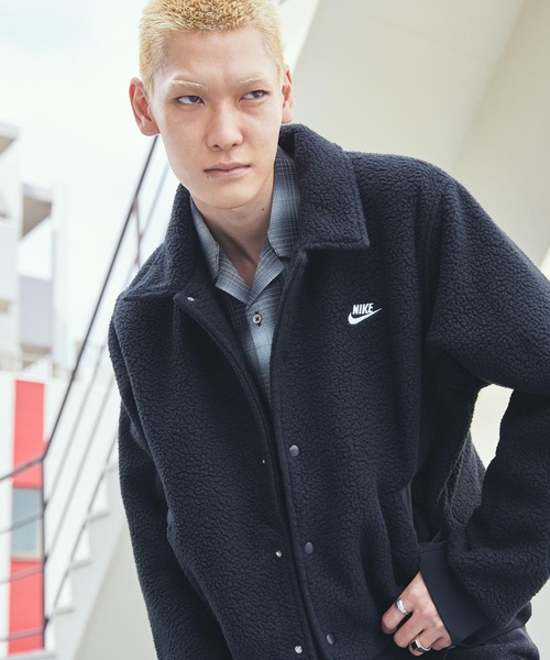 NIKE（ナイキ）の「ナイキ スポーツウェア クラブ メンズ ハイパイル フリース コーチ ジャケット / Nike Sportswear Club Men's High-Pile Fleece Coaches Jacket HV1430-010 Black（ブルゾン・メンズ・ブラック・S/M/L/XL/2XL）」の16枚目の写真