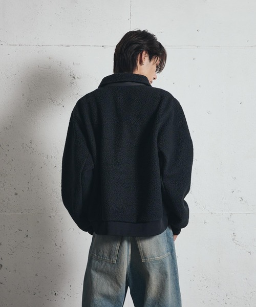 NIKE（ナイキ）の「ナイキ スポーツウェア クラブ メンズ ハイパイル フリース コーチ ジャケット / Nike Sportswear Club Men's High-Pile Fleece Coaches Jacket HV1430-010 Black（ブルゾン・メンズ・ブラック・S/M/L/XL/2XL）」の4枚目の写真