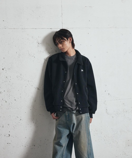 NIKE（ナイキ）の「ナイキ スポーツウェア クラブ メンズ ハイパイル フリース コーチ ジャケット / Nike Sportswear Club Men's High-Pile Fleece Coaches Jacket HV1430-010 Black（ブルゾン・メンズ・ブラック・S/M/L/XL/2XL）」の5枚目の写真