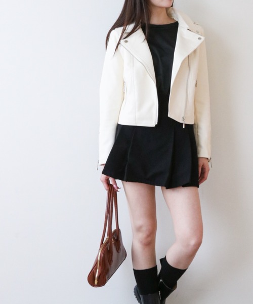 セール】スマートシルエット ライダースジャケット（ライダース