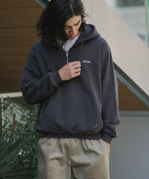 THOUSAND MILE/サウザンドマイル HALF ZIP PARKER スウェット生地