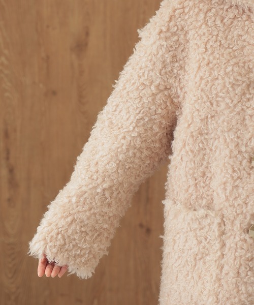 SUWDEE(スーディー)の「wool boa hooded coat(ムートンコート・レディース・チャコールグレー/ベージュ・FREE)」の16枚目の写真