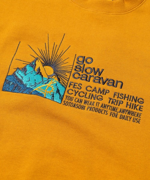 go slow caravan(ゴースローキャラバン)の「空紡糸裏毛 アクティブパターン プルオーバー(スウェット・メンズ・ブラック/タン・LARGE/X-LARGE/MEDIUM)」の3枚目の写真