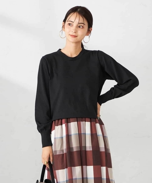 a.v.v(アーヴェヴェ)の「2WAYレースカラーニット(ニット/セーター・レディース・アイボリー/ブラック・38/40)」の15枚目の写真