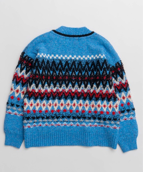 MAISON SPECIAL(メゾンスペシャル)の「Mokemoke Argyle Knit Pullover / モケモケアーガイルニット(ニット/セーター・レディース・ブルー/グレー/グリーン・FREE)」の14枚目の写真