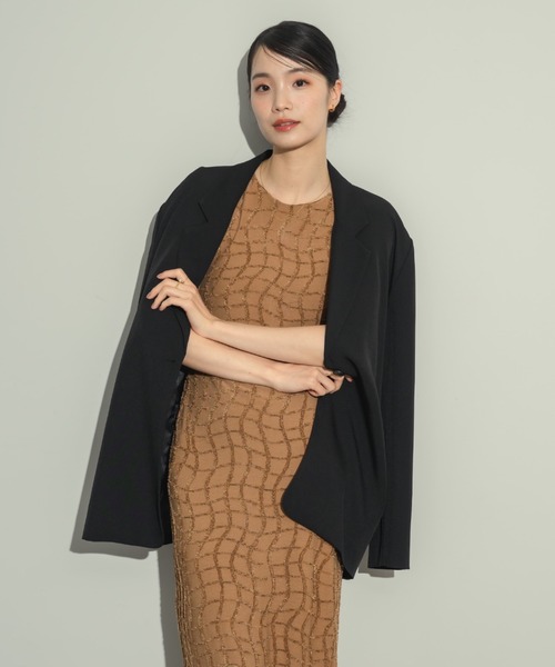 NEUNA（ヌナ）の「オーバーサイズテーラードジャケット（テーラードジャケット・レディース・ブラック/グレー/ブラウン・FREE）」の9枚目の写真