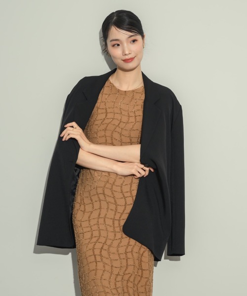 NEUNA（ヌナ）の「オーバーサイズテーラードジャケット（テーラードジャケット・レディース・ブラック/グレー/ブラウン・FREE）」の10枚目の写真