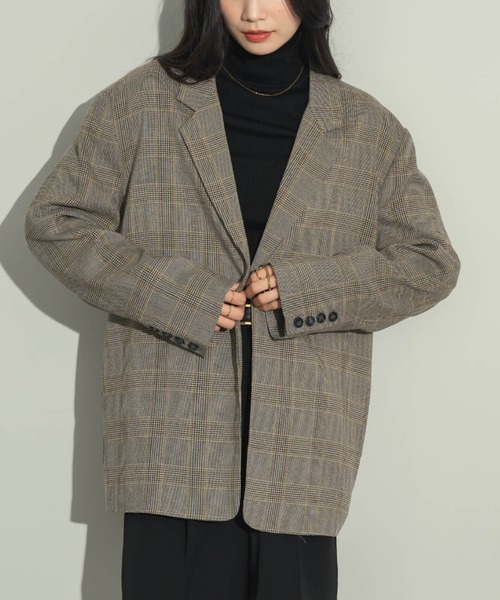 NEUNA（ヌナ）の「オーバーサイズテーラードジャケット（テーラードジャケット・レディース・ブラック/グレー/ブラウン・FREE）」の14枚目の写真