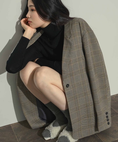 NEUNA（ヌナ）の「オーバーサイズテーラードジャケット（テーラードジャケット・レディース・ブラック/グレー/ブラウン・FREE）」の15枚目の写真