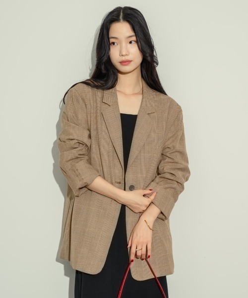 NEUNA（ヌナ）の「オーバーサイズテーラードジャケット（テーラードジャケット・レディース・ブラック/グレー/ブラウン・FREE）」の20枚目の写真