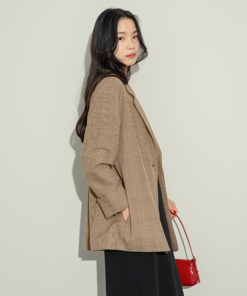 NEUNA（ヌナ）の「オーバーサイズテーラードジャケット（テーラードジャケット・レディース・ブラック/グレー/ブラウン・FREE）」の22枚目の写真