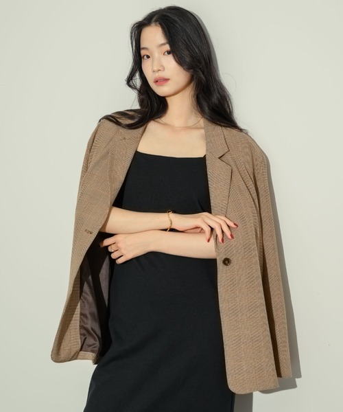 NEUNA（ヌナ）の「オーバーサイズテーラードジャケット（テーラードジャケット・レディース・ブラック/グレー/ブラウン・FREE）」の6枚目の写真