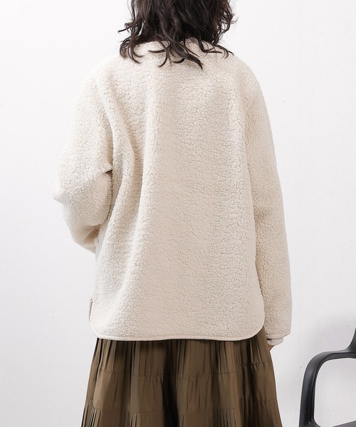 emesuelee（エメスーリー）の「ふわふわモフモフジップボアジャケット（その他アウター・レディース・モカ/ブラウン/オフホワイト/ブラック・フリー）」の8枚目の写真