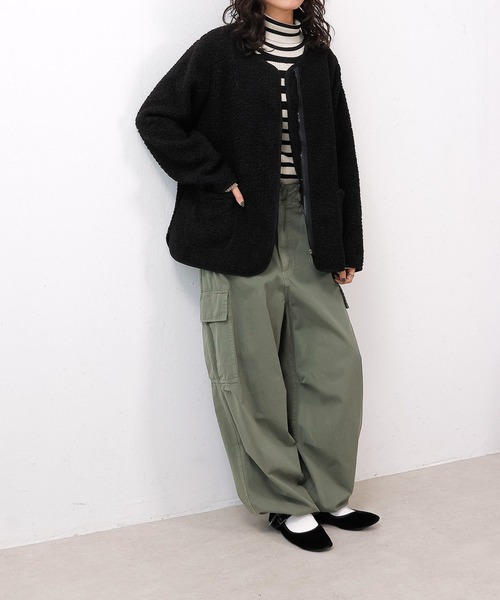 emesuelee（エメスーリー）の「ふわふわモフモフジップボアジャケット（その他アウター・レディース・モカ/ブラウン/オフホワイト/ブラック・フリー）」の10枚目の写真