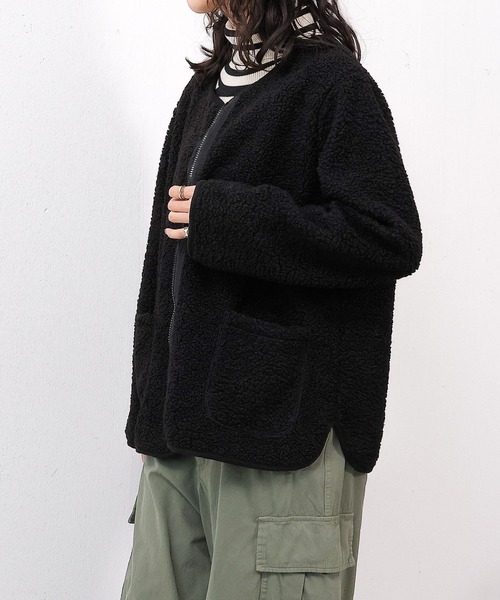 emesuelee（エメスーリー）の「ふわふわモフモフジップボアジャケット（その他アウター・レディース・モカ/ブラウン/オフホワイト/ブラック・フリー）」の12枚目の写真