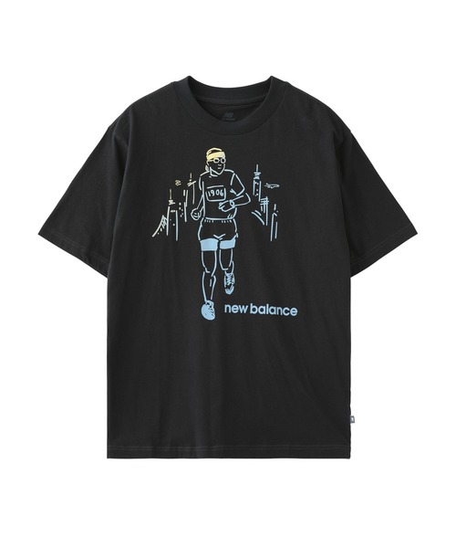 NEW BALANCE（ニューバランス）の「NEW BALANCE Before and After S/S TEE MT53934（Tシャツ/カットソー・メンズ・ホワイト/ブラック・M/L/XL）」の2枚目の写真
