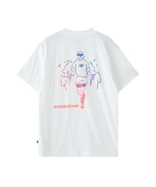 NEW BALANCE（ニューバランス）の「NEW BALANCE Before and After S/S TEE MT53934（Tシャツ/カットソー・メンズ・ホワイト/ブラック・M/L/XL）」の3枚目の写真
