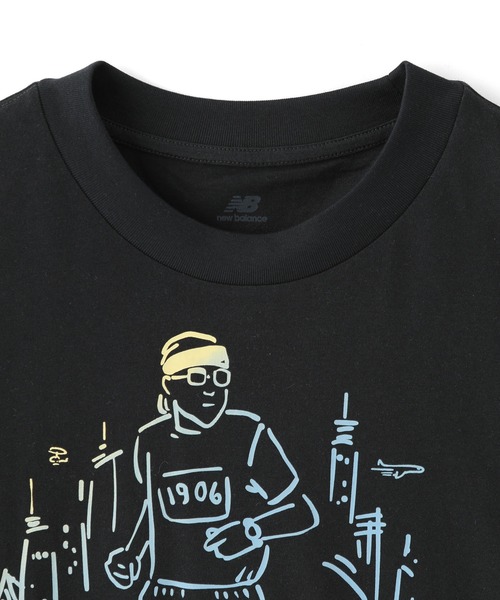 NEW BALANCE（ニューバランス）の「NEW BALANCE Before and After S/S TEE MT53934（Tシャツ/カットソー・メンズ・ホワイト/ブラック・M/L/XL）」の5枚目の写真