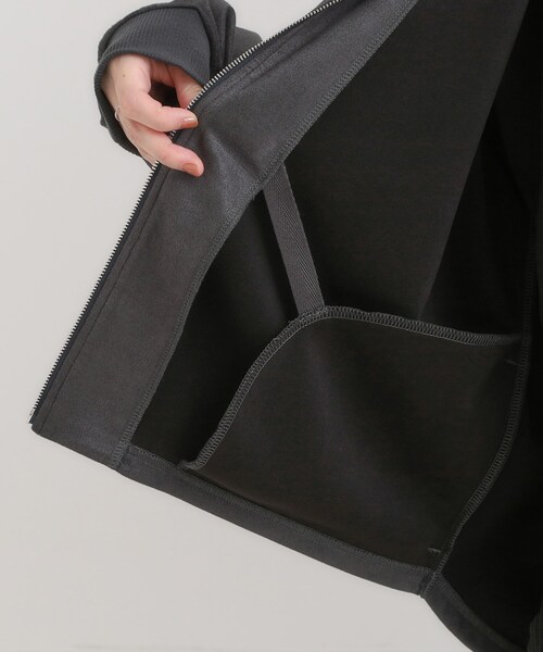 SHOO・LA・RUE（シューラルー）の「【S-LL】柔らかくて軽い さっと羽織れるフェイクスエードブルゾン【CIRCRIC】（カーディガン/ボレロ・レディース・ブラウン系/チャコールグレー・01/02/03/04）」の18枚目の写真