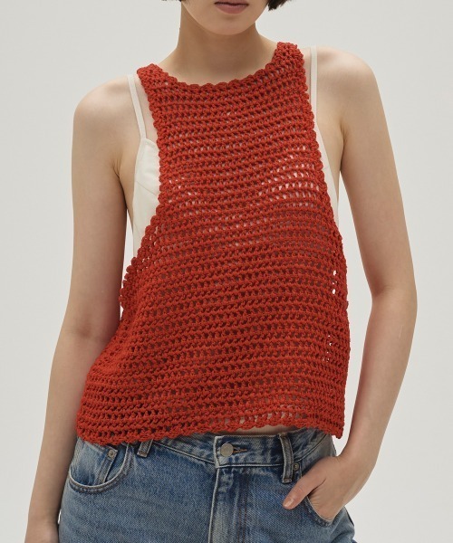 TODAYFUL(トゥデイフル)の「Scallop Knit Tanktop(タンクトップ・レディース・レッド/ブラック/アイボリー・FREE)」の22枚目の写真