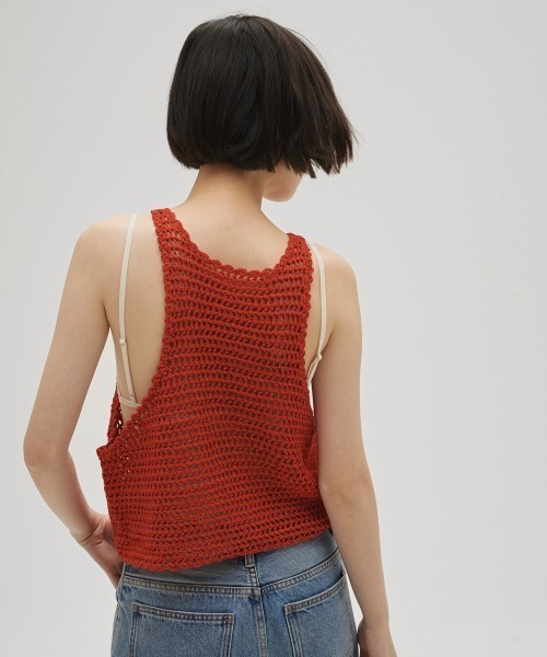 TODAYFUL(トゥデイフル)の「Scallop Knit Tanktop(タンクトップ・レディース・レッド/ブラック/アイボリー・FREE)」の21枚目の写真