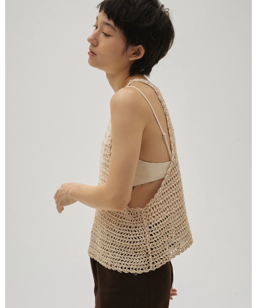 TODAYFUL(トゥデイフル)の「Scallop Knit Tanktop(タンクトップ・レディース・レッド/ブラック/アイボリー・FREE)」の9枚目の写真