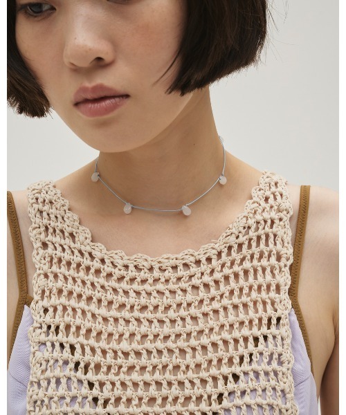 TODAYFUL(トゥデイフル)の「Scallop Knit Tanktop(タンクトップ・レディース・レッド/ブラック/アイボリー・FREE)」の6枚目の写真