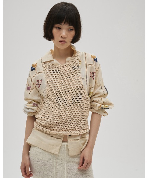 TODAYFUL(トゥデイフル)の「Scallop Knit Tanktop(タンクトップ・レディース・レッド/ブラック/アイボリー・FREE)」の11枚目の写真