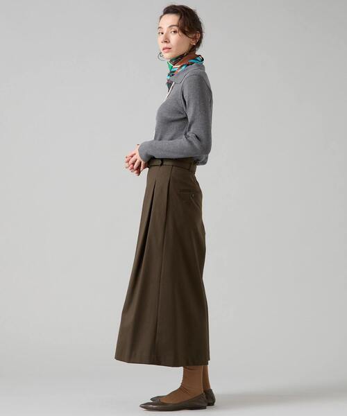 Liesse（リエス）の「【大草直子さんコラボ】大人ガウチョパンツ（その他パンツ・レディース・カーキ/ネイビー/チェック・2/3）」の9枚目の写真