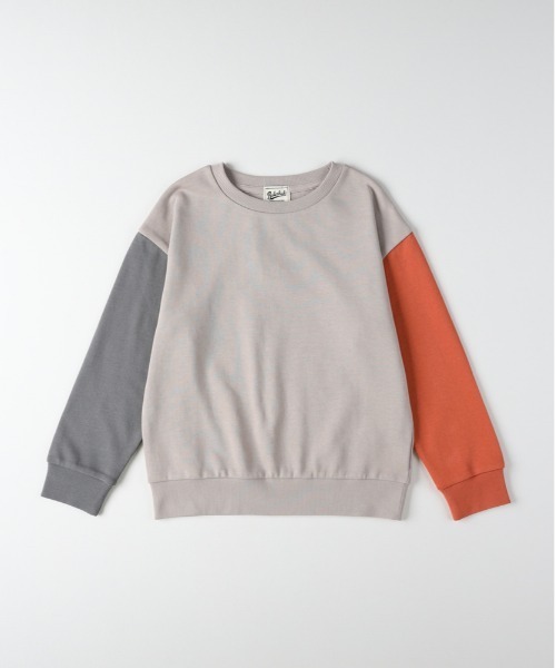 Right-on（ライトオン）の「【Refurbish】袖配色 スウェットプルオーバー (カラフル / 個性的 / アクセント / 子供服 / 快適)（スウェット・キッズ・ブラック/ベージュ/ブルー/オフホワイト・110/120/130/140/150/160）」の12枚目の写真