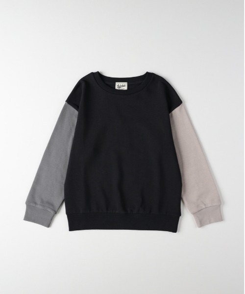 Right-on（ライトオン）の「【Refurbish】袖配色 スウェットプルオーバー (カラフル / 個性的 / アクセント / 子供服 / 快適)（スウェット・キッズ・ブラック/ベージュ/ブルー/オフホワイト・110/120/130/140/150/160）」の10枚目の写真