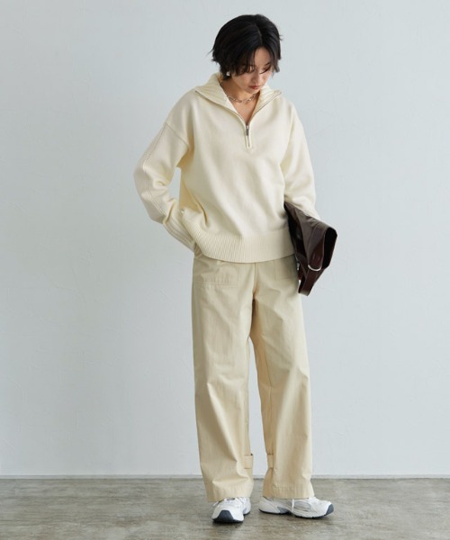 RASW（ラス）の「[RASW]ジップボックスニット（ニット/セーター・レディース・アイボリー/ダークネイビー・M/L）」の6枚目の写真