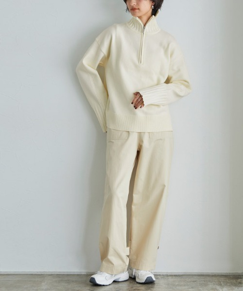 RASW（ラス）の「[RASW]ジップボックスニット（ニット/セーター・レディース・アイボリー/ダークネイビー・M/L）」の9枚目の写真