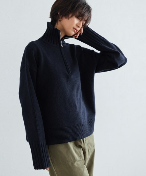 RASW（ラス）の「[RASW]ジップボックスニット（ニット/セーター・レディース・アイボリー/ダークネイビー・M/L）」の22枚目の写真