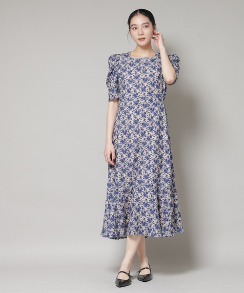 セール】troisieme chaco/CUT JACQUARD PRINT ワンピース（ワンピース