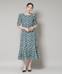 troisieme chaco/CUT JACQUARD PRINT ワンピース