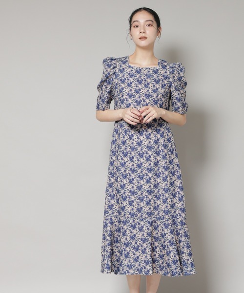 セール】troisieme chaco/CUT JACQUARD PRINT ワンピース（ワンピース