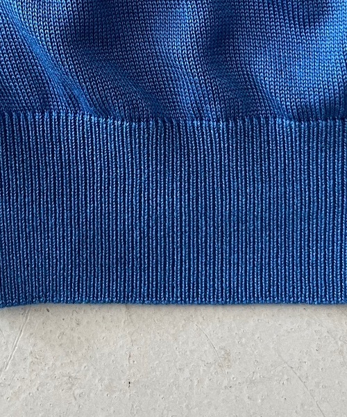 crepuscule（クレプスキュール）の「【EXCLUSIVE】crepuscule Open collar knit shirt（ニット/セーター・メンズ・ブルー/ホワイト/ブラック・1/2）」の15枚目の写真